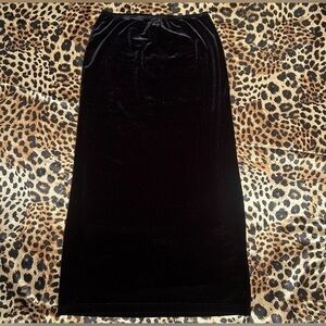 Vintage Y2K Rose Cottage Velvets Girls Maxi Skirt with Glitter Specks